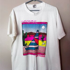 Vintage 1990 Jose Cuervo neon howling coyote graphic t-shirt